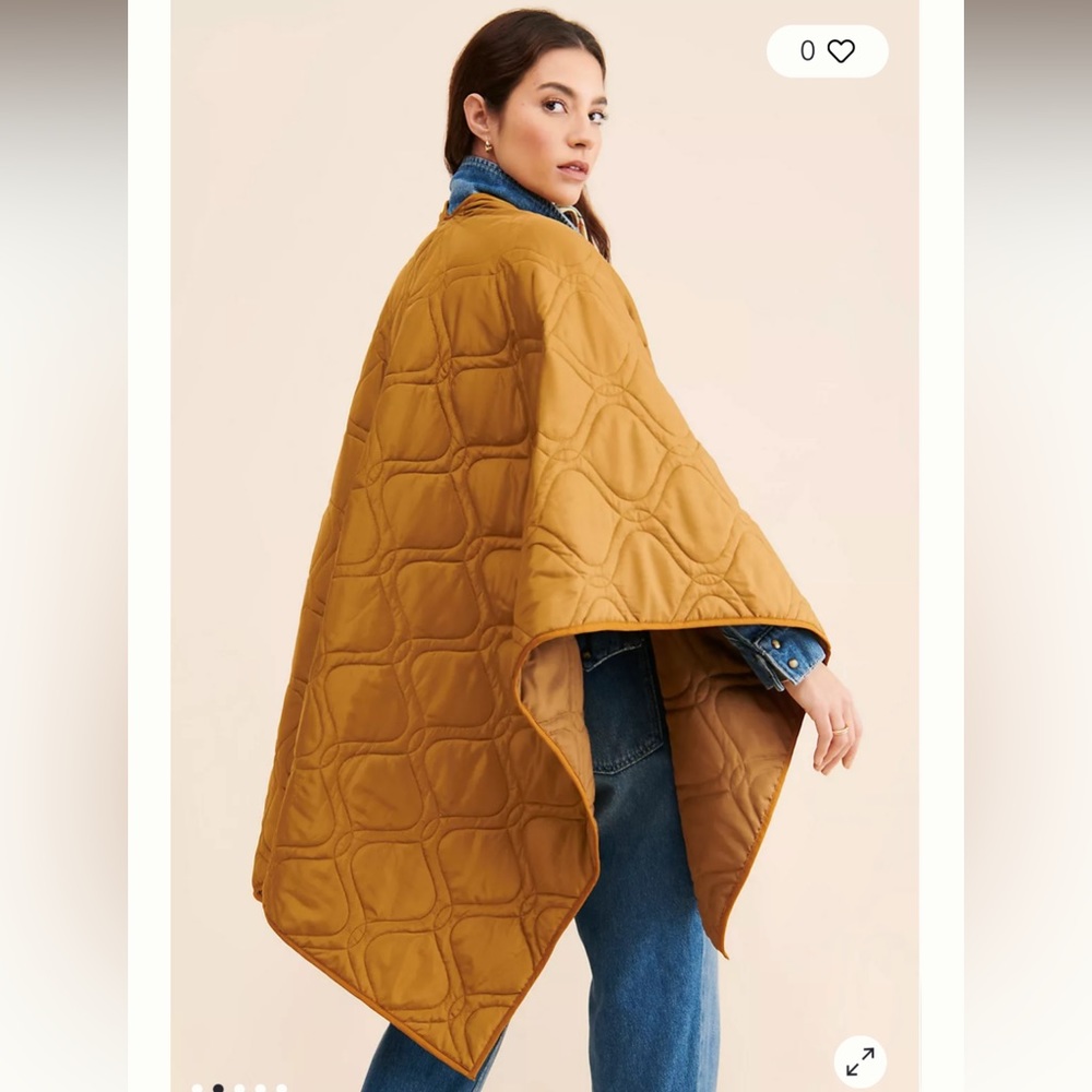 Anthropologie quilted poncho